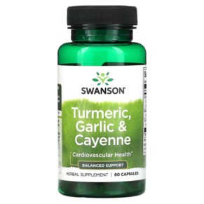 Thực phẩm chức năng Swanson Turmeric Garlic & Cayenne 60 Capsules 087614115757