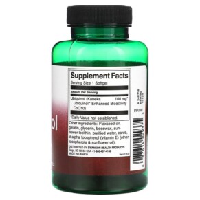 Thành phần vi chất của Swanson Ubiquinol 100 mg 120 Softgels 087614029375