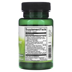 Thành phần vi chất của Swanson Ultimate Liver Elixir with Siliphos Milk Thistle Phytosome 30 Capsules 087614022475