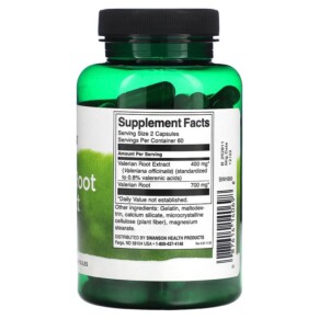 Thành phần vi chất của Swanson Valerian Root Extract Standardized 120 Capsules 087614140698