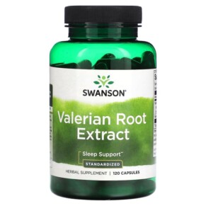 Thực phẩm chức năng Swanson Valerian Root Extract Standardized 120 Capsules 087614140698