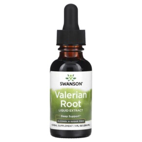 Thực phẩm chức năng Swanson Valerian Root Liquid Extract Alcohol & Sugar Free 1 g 1 fl oz (29.6 ml) 087614112558