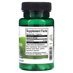 Thành phần vi chất của Swanson Vinpocetine 30 mg 60 Capsules 087614117348