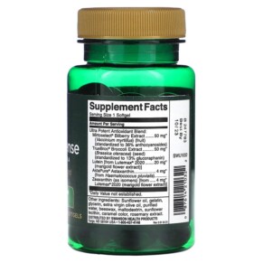 Thành phần vi chất của Swanson Vision Defense 60 Softgels 087614210322