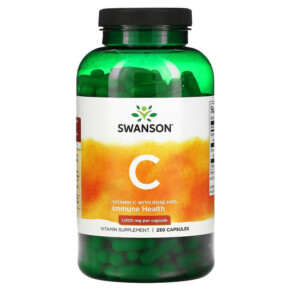 Thực phẩm chức năng Swanson Vitamin C with Rose Hips 1.000 mg 250 Capsules 087614011066