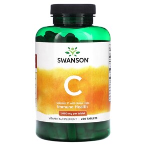 Thực phẩm chức năng Swanson Vitamin C With Rose Hips 1.000 mg 250 Tablets 087614010908