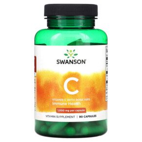 Thực phẩm chức năng Swanson Vitamin C With Rose Hips 90 Capsules 087614110547