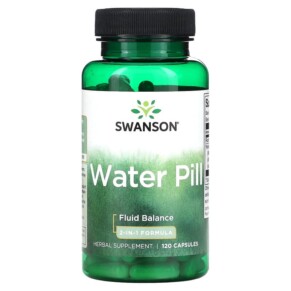 Thực phẩm chức năng Swanson Water Pill 2-In-1 Formula 120 Capsules 087614022215