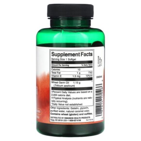 Thành phần vi chất của Swanson Wheat Germ Oil 1.130 mg 60 Softgels 087614170466