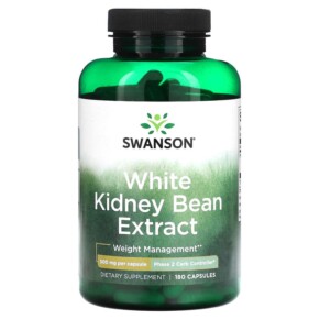 Thực phẩm chức năng Swanson White Kidney Bean Extract 500 mg 180 Capsules 087614040653