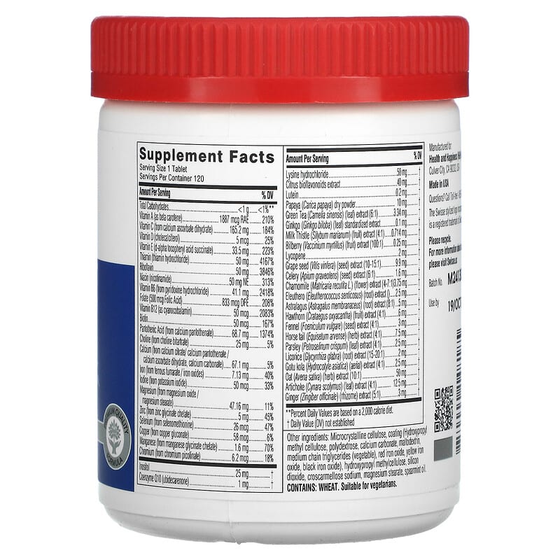 Swisse Women's Multivitamin 120 Tablets 2 Thành phần vi chất của Swisse Women's Multivitamin 120 Tablets 850000148185