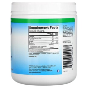 Thành phần vi chất của Symbiotics Colostrum Plus Powder 6.3 oz (180 g) 647303040083