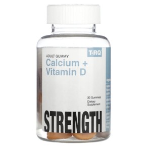 Thực phẩm chức năng T-RQ Adult Gummy Calcium + Vitamin D Strawberry Orange Cherry 30 Gummies 835776001117