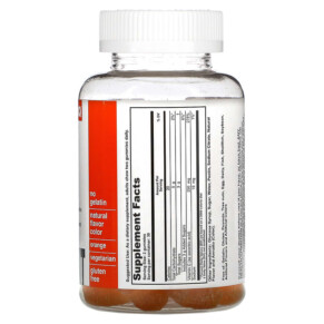 Thành phần vi chất của T-RQ Adult Gummy Vitamin C Antioxidant Orange 60 Gummies 835776001292