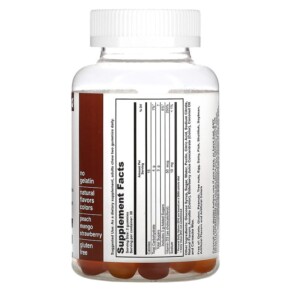 Thành phần vi chất của T-RQ Adult Gummy Vitamin D3 Bone Peach Mango Strawberry 60 Gummies 835776001308