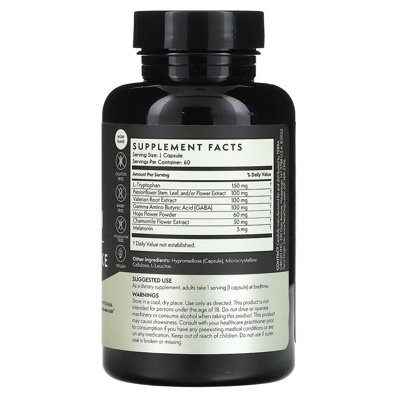 Terra Origin Healthy Sleep & Wake 60 Capsules 2 Thành phần vi chất của Terra Origin Healthy Sleep & Wake 60 Capsules 857668007045