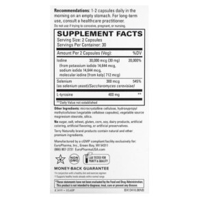 Terry Naturally Thyroid Care Plus with Selenium 60 Capsules 3 Thành phần vi chất của Terry Naturally Thyroid Care Plus with Selenium 60 Capsules 367703134167