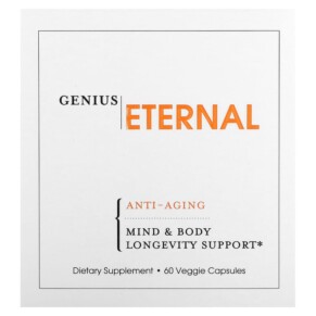 Thực phẩm chức năng The Genius Brand Eternal Anti-Aging 60 Veggie Capsules 810037680607