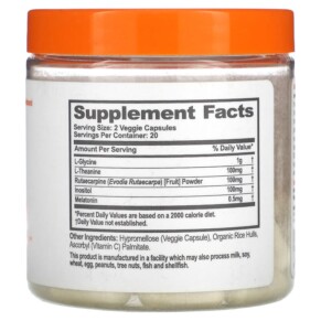 Thành phần vi chất của The Genius Brand Genious Sleep Aid 40 Veggie Capsules 850098008057