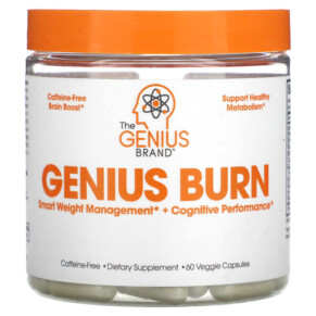 Thực phẩm chức năng The Genius Brand Genius Burn Caffeine-Free 60 Veggie Capsules 860268000262
