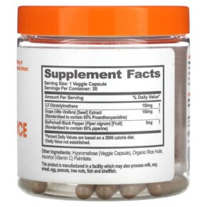 Thành phần vi chất của The Genius Brand Genius Estrogen Balance 30 Veggie Capsules 850098008064