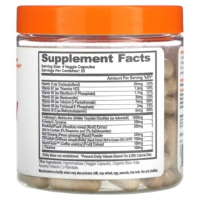 Thành phần vi chất của The Genius Brand Genius Joy 100 Veggie Capsules 868054000380