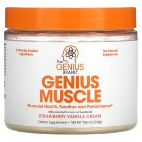 Thực phẩm chức năng The Genius Brand Genius Muscle Strawberry Vanilla Cream 7.55 oz (214 g) 850098008187
