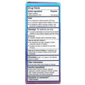 Thành phần vi chất của TheraTears Dry Eye Therapy Lubricant Eye Drops 1 fl oz (30 ml) 358790001302