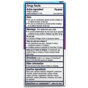 Thành phần vi chất của TheraTears Extra Dry Eye Therapy Lubricant Eye Drops 0.5 fl oz (15 ml) 358790007151