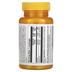 Thành phần vi chất của Thompson B12 Lozenge Natural Cherry 1.000 mcg 30 Lozenges 031315191428