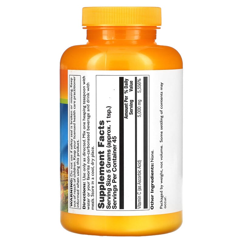 Thompson Vitamin C Powder 5.000 mg 8 oz 2 Thành phần vi chất của Thompson Vitamin C Powder 5.000 mg 8 oz 031315190483
