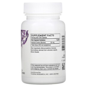 Thành phần vi chất của Thorne Adrenal Cortex 60 Capsules 693749803034