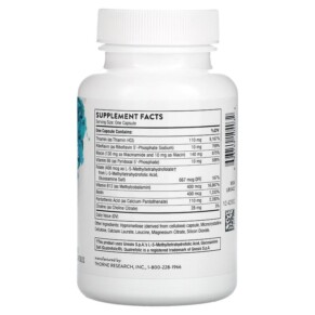 Thành phần vi chất của Thorne Basic B Complex 60 Capsules 693749104032