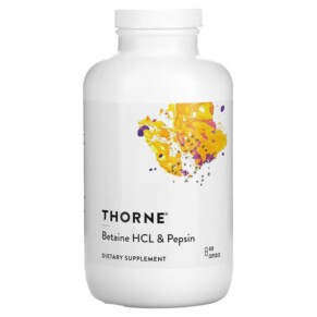 Thực phẩm chức năng Thorne Betaine HCL & Pepsin 450 Capsules 693749004691
