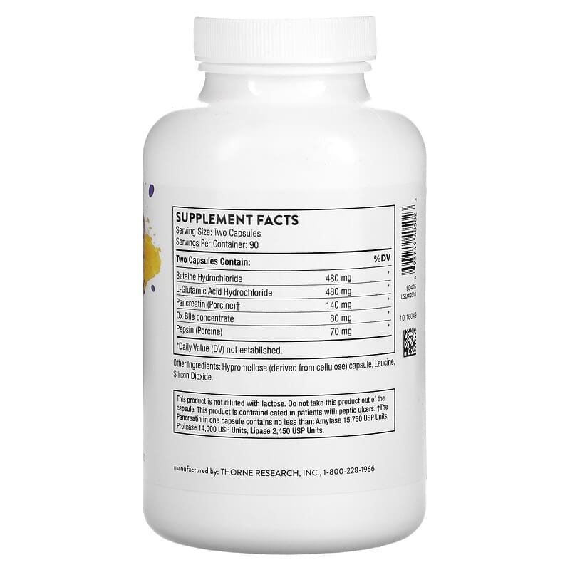 Thorne Bio-Gest 180 Capsules 2 Thành phần vi chất của Thorne Bio-Gest 180 Capsules 693749405023