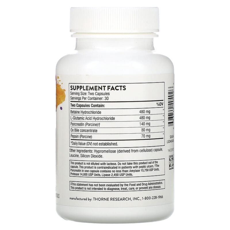 Thorne Bio-Gest 60 Capsules 2 Thành phần vi chất của Thorne Bio-Gest 60 Capsules 693749404026