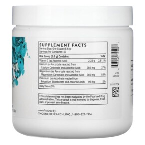 Thành phần vi chất của Thorne Buffered C Powder 8.32 oz (236 g) 693749155027