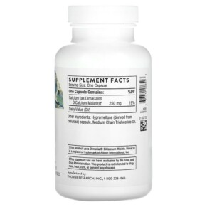 Thành phần vi chất của Thorne Calcium 120 Capsules 693749006503