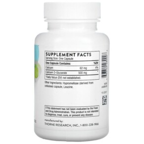 Thành phần vi chất của Thorne Calcium D-Glucarate 90 Capsules 693749280026