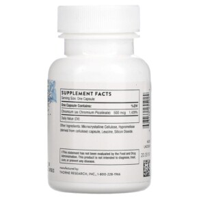 Thành phần vi chất của Thorne Chromium Picolinate 60 Capsules 693749255024