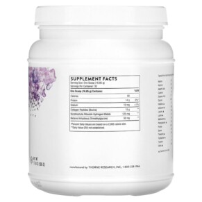 Thành phần vi chất của Thorne Collagen Fit 17.8 oz (506 g) 693749013532