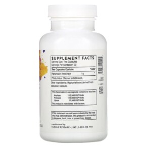 Thành phần vi chất của Thorne Dipan-9 180 Capsules 693749401025