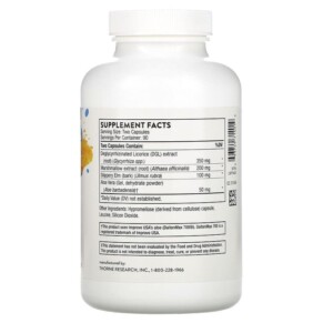 Thành phần vi chất của Thorne GI-Relief 180 Capsules 693749714019