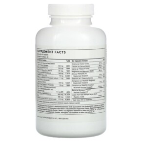 Thành phần vi chất của Thorne Men's Multi 50+ 180 Capsules 693749011323