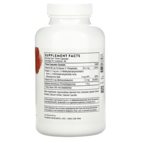 Thành phần vi chất của Thorne Methyl-Guard 180 Capsules 693749787037