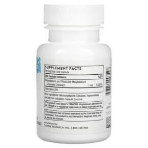 Thành phần vi chất của Thorne Molybdenum Glycinate 60 Capsules 693749003427