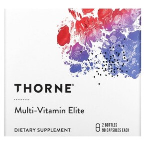 Thực phẩm chức năng Thorne Multi-Vitamin Elite A.M. & P.M. 2 Bottles 90 Capsules Each 693749007081