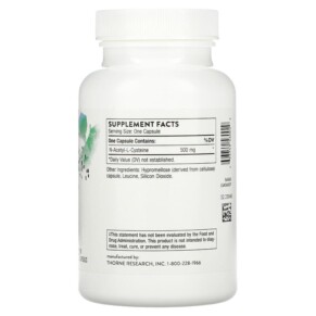 Thành phần vi chất của Thorne NAC 90 Capsules 693749560029