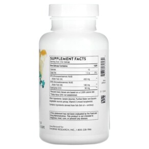 Thành phần vi chất của Thorne Omega-3 with CoQ10 90 Gelcaps 693749616030