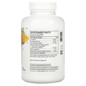 Thành phần vi chất của Thorne Perma-Clear 180 Capsules 693749741022
